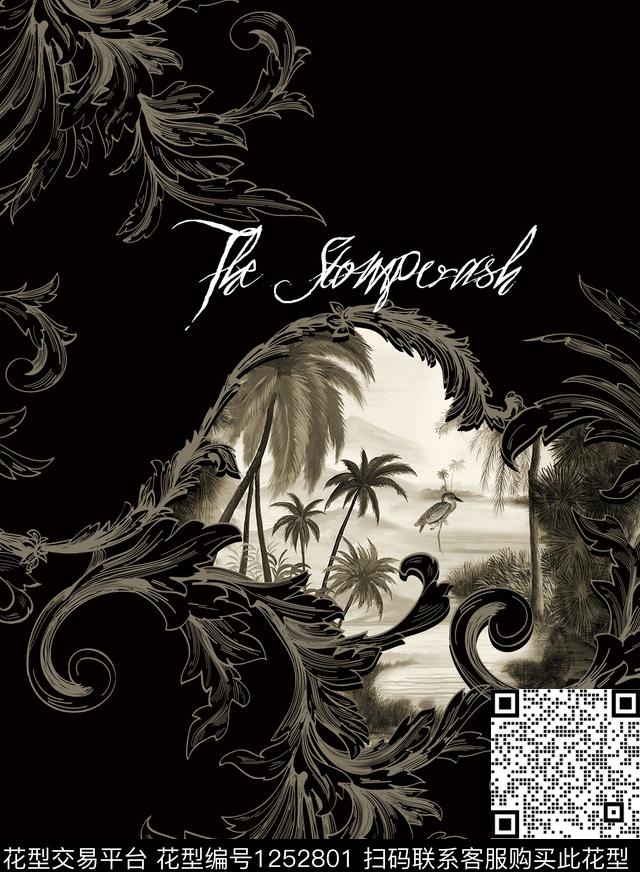 风景定位Fei-男装花纹传统印花华亿平台下载（图片编号: 1252801） - 瓦栏（Walan）