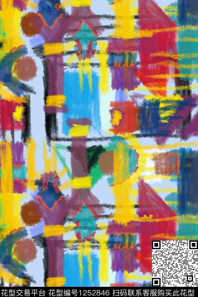 运动服抽象男装艺术数码印花华亿平台下载（图片编号: 1252846） - 瓦栏（Walan）