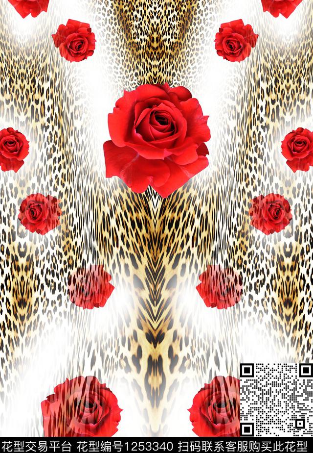 LeopardPatternFlowers数码印花华亿平台下载（图片编号: 1253340） - 瓦栏（Walan）