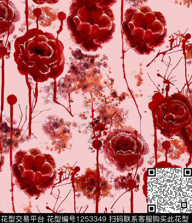 小碎花绿植树叶VALENTINO数码印花华亿平台下载（图片编号: 1253349） - 瓦栏（Walan）