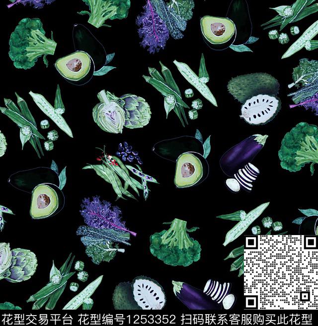 小碎花绿植树叶VALENTINO数码印花华亿平台下载（图片编号: 1253352） - 瓦栏（Walan）