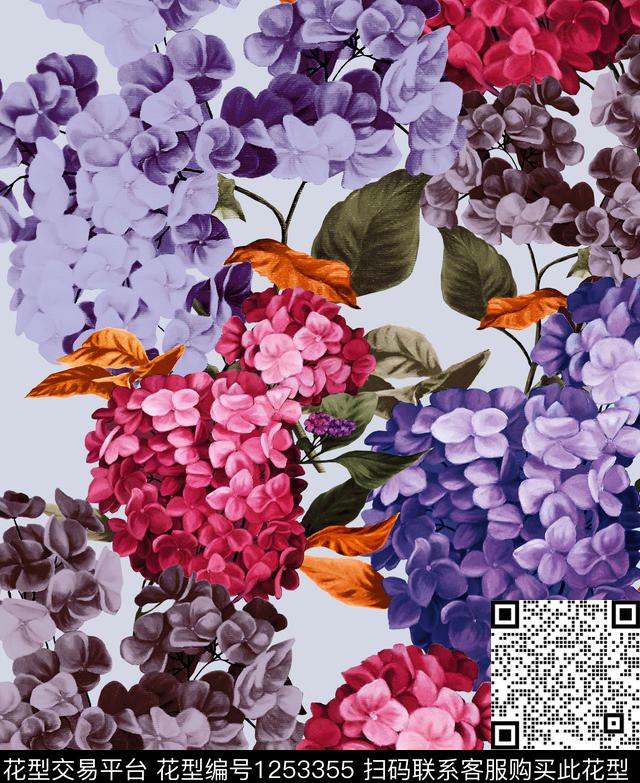 小碎花绿植树叶VALENTINO数码印花华亿平台下载（图片编号: 1253355） - 瓦栏（Walan）