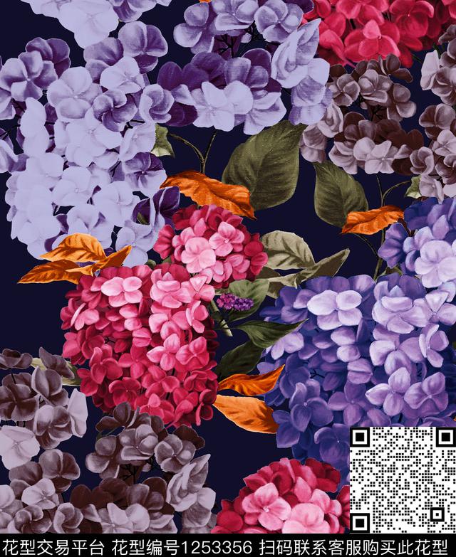 小碎花绿植树叶VALENTINO数码印花华亿平台下载（图片编号: 1253356） - 瓦栏（Walan）