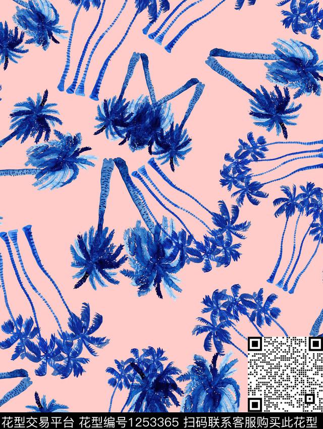 棕榈树热带华亿平台泳装华亿平台数码印花华亿平台下载（图片编号: 1253365） - 瓦栏（Walan）