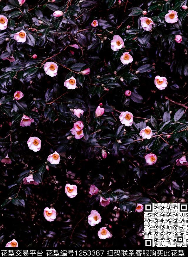 小碎花绿植树叶VALENTINO数码印花华亿平台下载（图片编号: 1253387） - 瓦栏（Walan）