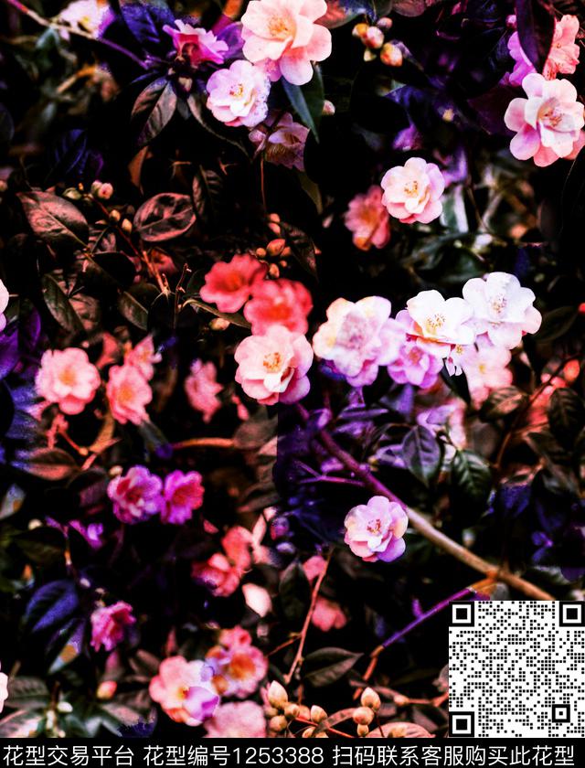 小碎花绿植树叶VALENTINO数码印花华亿平台下载（图片编号: 1253388） - 瓦栏（Walan）