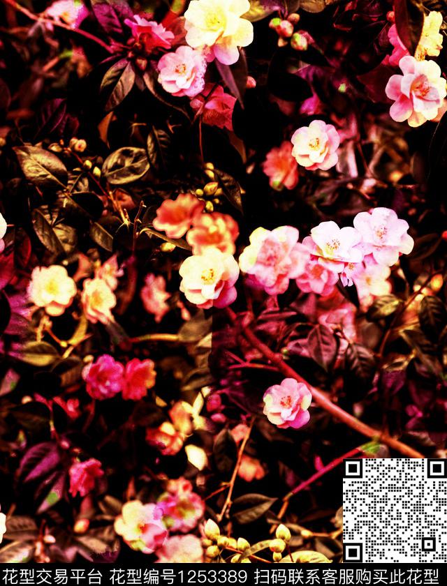 小碎花绿植树叶VALENTINO数码印花华亿平台下载（图片编号: 1253389） - 瓦栏（Walan）