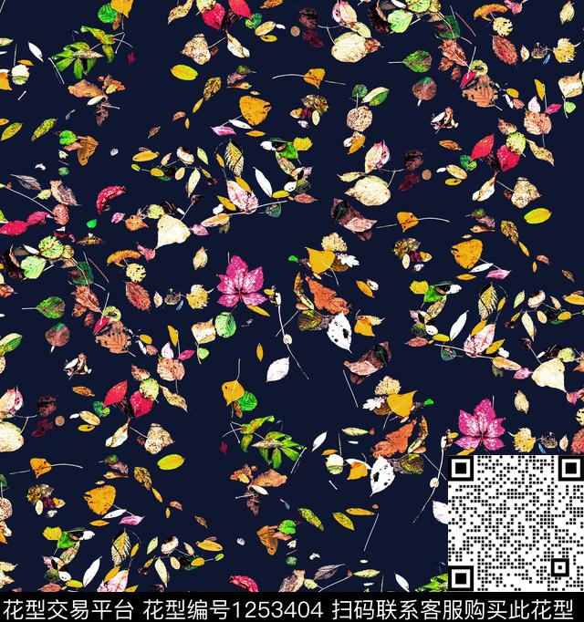 小碎花绿植树叶VALENTINO数码印花华亿平台下载（图片编号: 1253404） - 瓦栏（Walan）