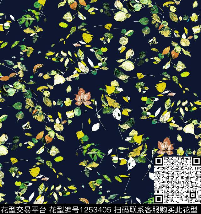 小碎花绿植树叶VALENTINO数码印花华亿平台下载（图片编号: 1253405） - 瓦栏（Walan）