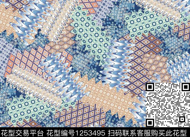 数码华亿平台女装民族风数码印花华亿平台下载（图片编号: 1253495） - 瓦栏（Walan）