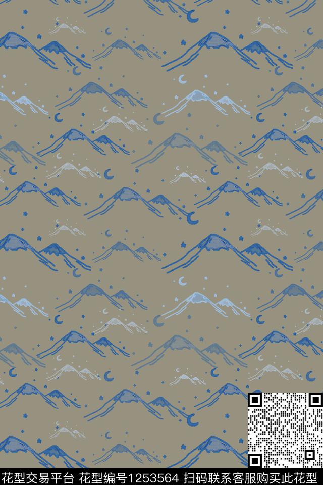 男装休闲花卉手绘线条笔触手绘涂鸦图案传统印花华亿平台下载（图片编号: 1253564） - 瓦栏（Walan）