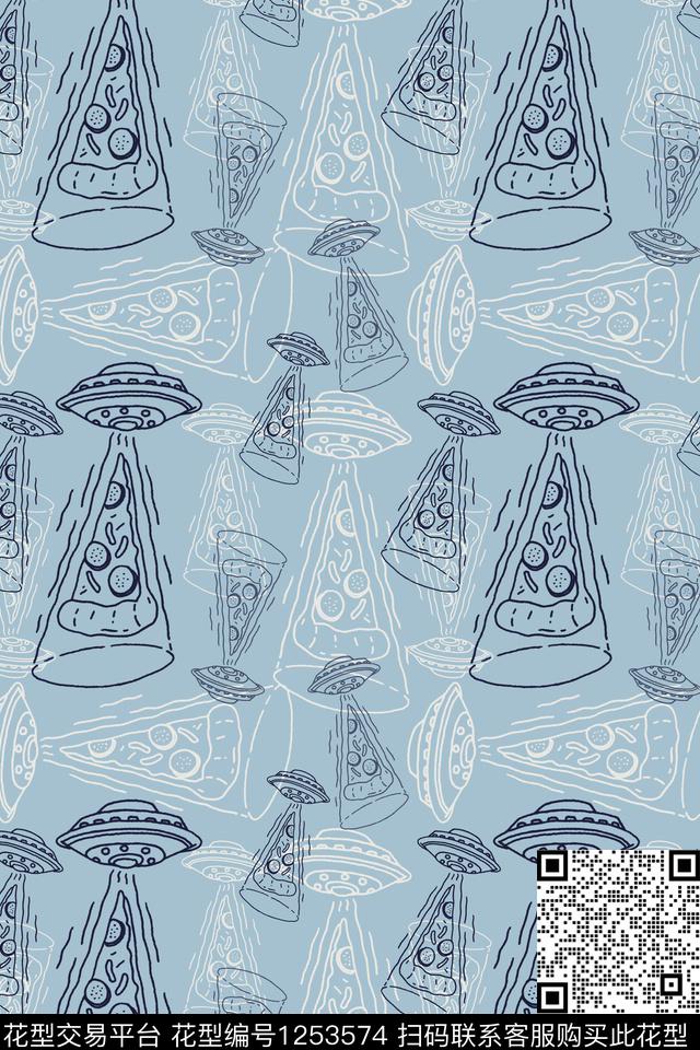 手绘线条笔触手绘涂鸦图案男装休闲花卉传统印花华亿平台下载（图片编号: 1253574） - 瓦栏（Walan）