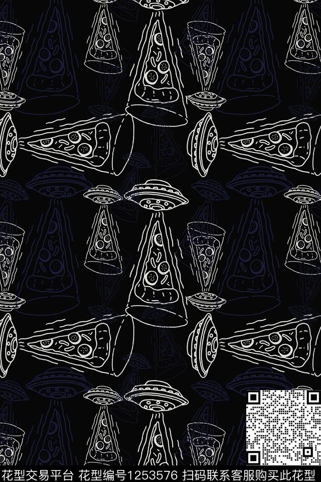 手绘线条笔触手绘涂鸦图案男装休闲花卉传统印花华亿平台下载（图片编号: 1253576） - 瓦栏（Walan）