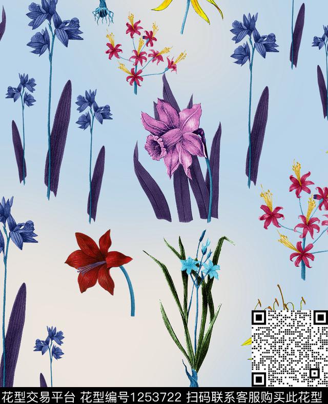 大牌风小碎花梅花数码印花华亿平台下载（图片编号: 1253722） - 瓦栏（Walan）