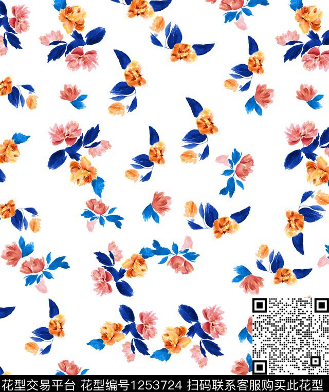 大牌风小碎花梅花数码印花华亿平台下载（图片编号: 1253724） - 瓦栏（Walan）