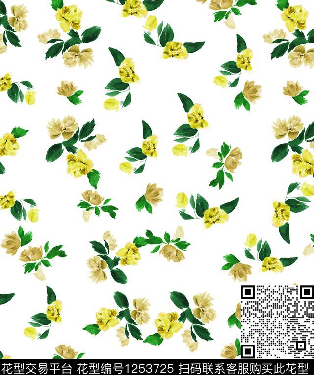 大牌风小碎花梅花数码印花华亿平台下载（图片编号: 1253725） - 瓦栏（Walan）