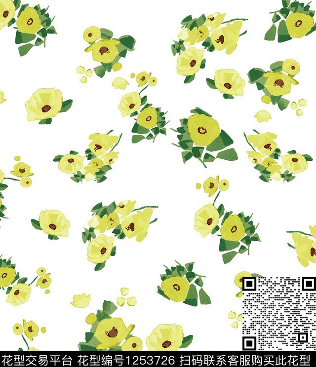 大牌风小碎花梅花数码印花华亿平台下载（图片编号: 1253726） - 瓦栏（Walan）