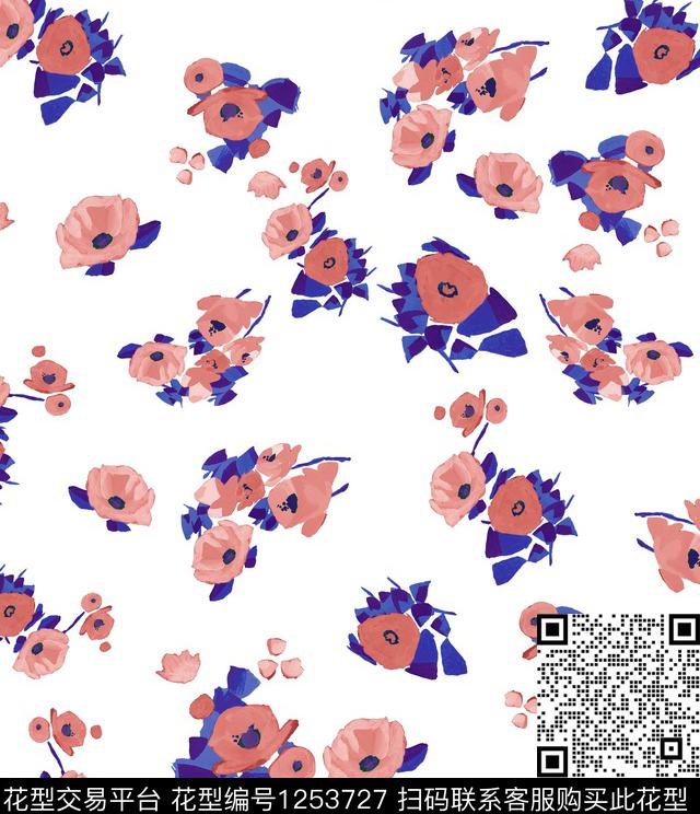 大牌风小碎花梅花数码印花华亿平台下载（图片编号: 1253727） - 瓦栏（Walan）