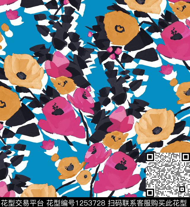 大牌风小碎花梅花数码印花华亿平台下载（图片编号: 1253728） - 瓦栏（Walan）