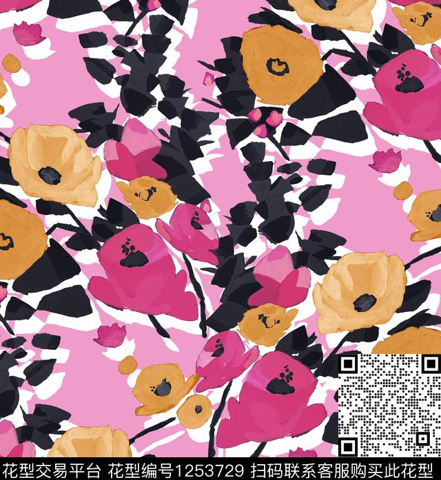大牌风小碎花梅花数码印花华亿平台下载（图片编号: 1253729） - 瓦栏（Walan）