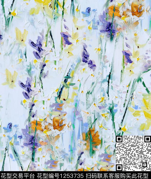 抽象paintingoil数码印花华亿平台下载（图片编号: 1253735） - 瓦栏（Walan）