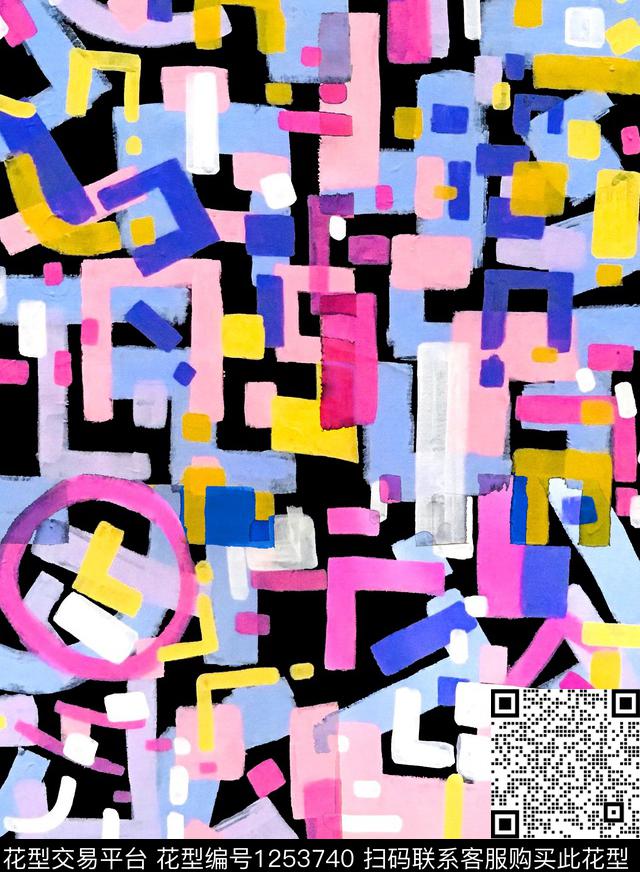 抽象paintingoil数码印花华亿平台下载（图片编号: 1253740） - 瓦栏（Walan）