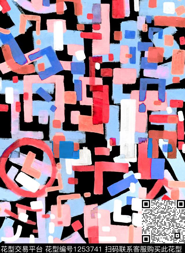 抽象paintingoil数码印花华亿平台下载（图片编号: 1253741） - 瓦栏（Walan）