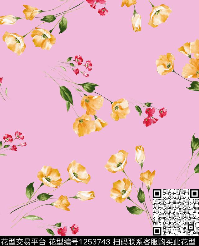 大牌风小碎花梅花数码印花华亿平台下载（图片编号: 1253743） - 瓦栏（Walan）