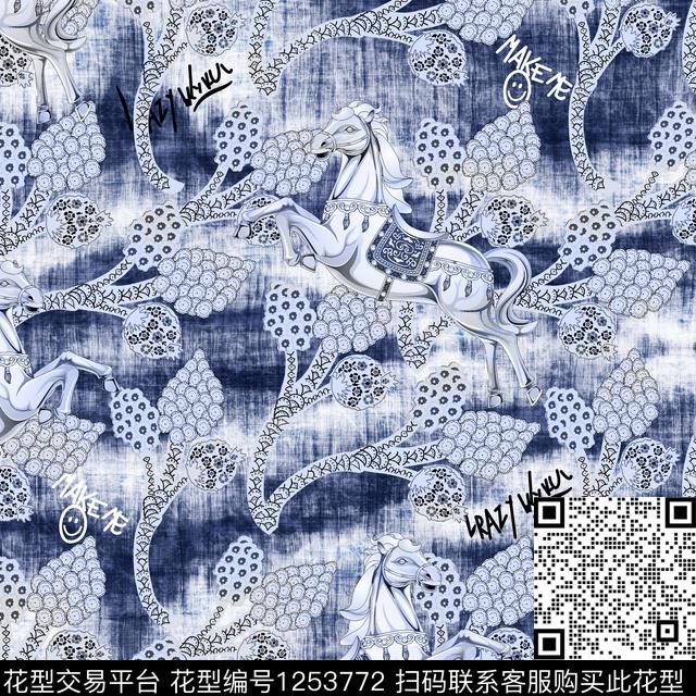 大牌男装抽象字母数码印花华亿平台下载（图片编号: 1253772） - 瓦栏（Walan）