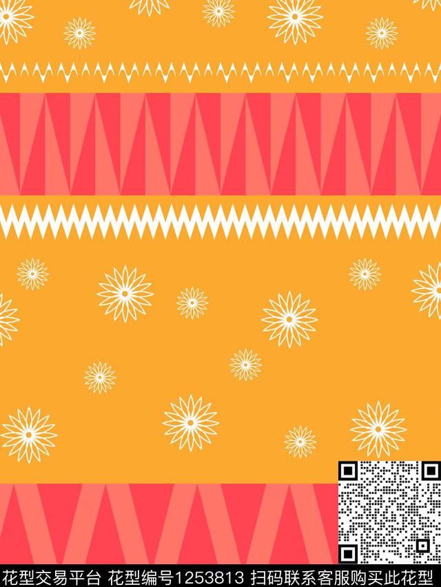 几何大牌风流行色传统印花华亿平台下载（图片编号: 1253813） - 瓦栏（Walan）