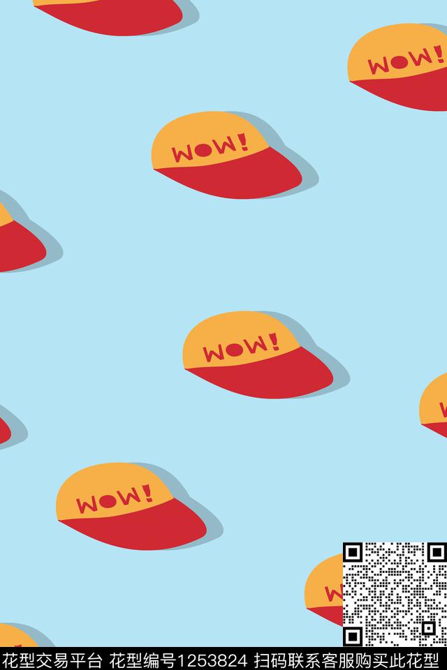 帽子几何卡通传统印花华亿平台下载（图片编号: 1253824） - 瓦栏（Walan）