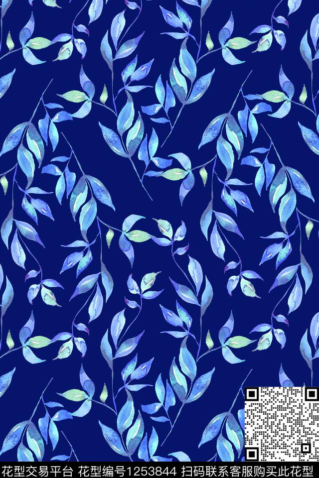 女装花卉植物传统印花华亿平台下载（图片编号: 1253844） - 瓦栏（Walan）