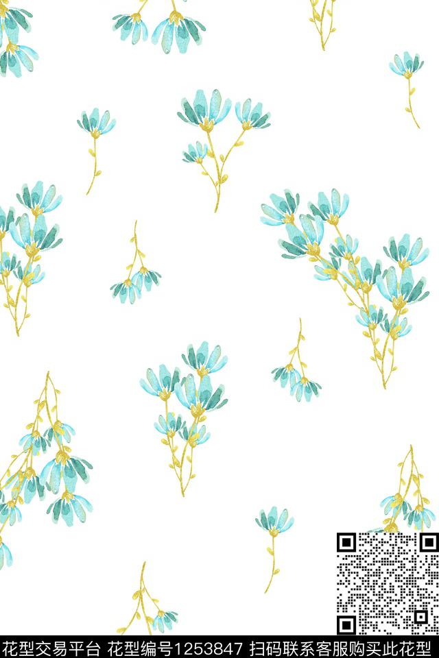 女装花卉植物传统印花华亿平台下载（图片编号: 1253847） - 瓦栏（Walan）