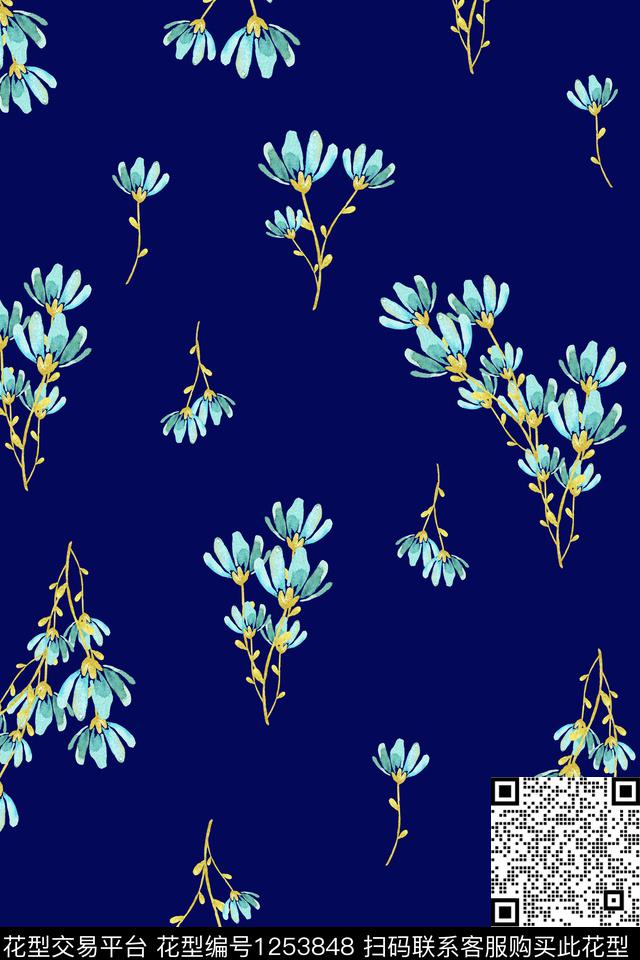 女装花卉植物传统印花华亿平台下载（图片编号: 1253848） - 瓦栏（Walan）