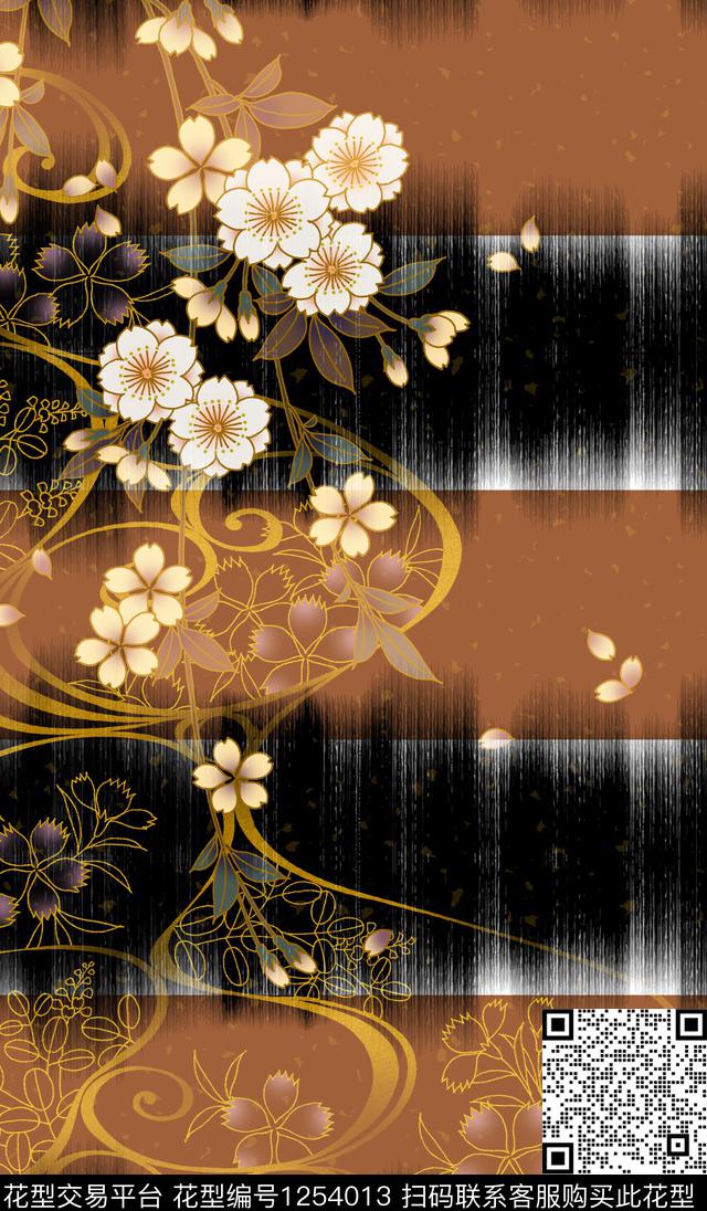 定位花花卉大牌风数码印花华亿平台下载（图片编号: 1254013） - 瓦栏（Walan）