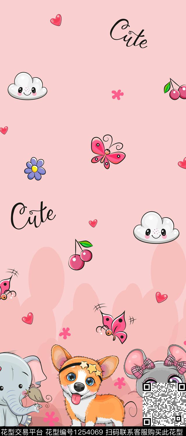 卡通大牌风动物数码印花华亿平台下载（图片编号: 1254069） - 瓦栏（Walan）