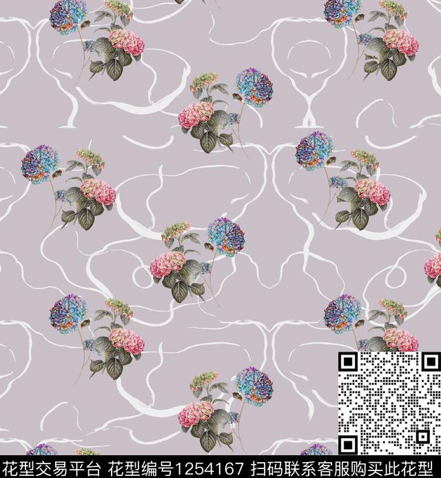 大牌风花卉家纺数码印花华亿平台下载（图片编号: 1254167） - 瓦栏（Walan）