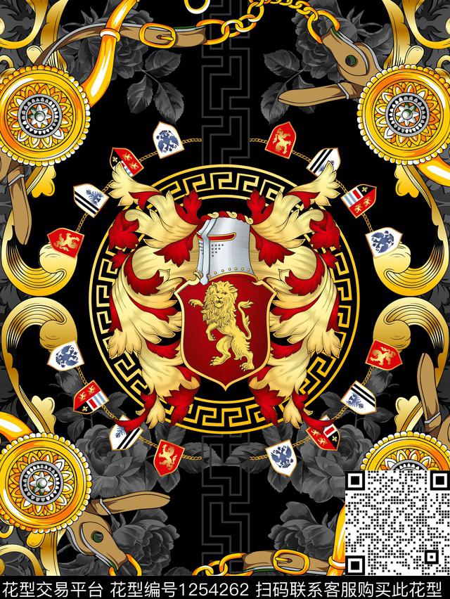 大牌风宫廷风数码华亿平台数码印花华亿平台下载（图片编号: 1254262） - 瓦栏（Walan）