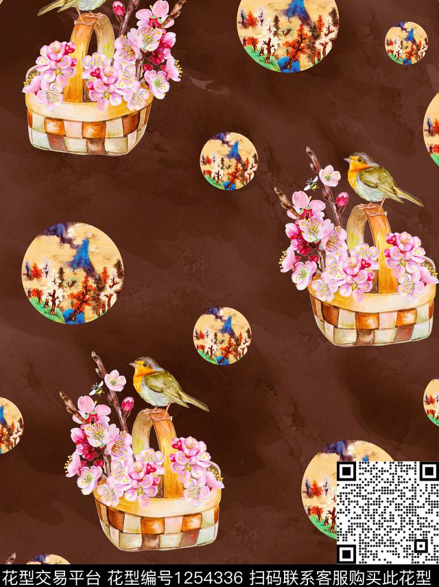 欧洲大牌风数码华亿平台数码印花华亿平台下载（图片编号: 1254336） - 瓦栏（Walan）