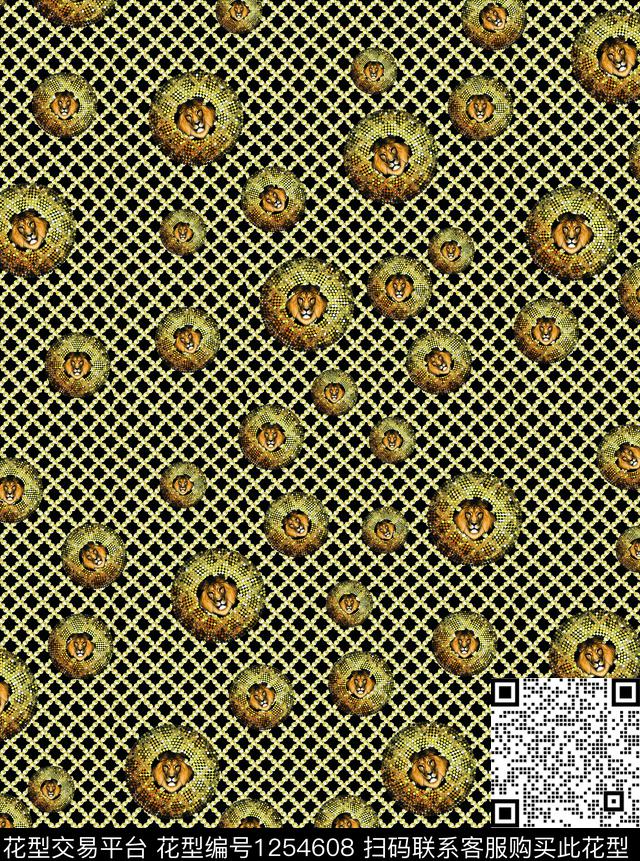 动物欧洲大牌风数码印花华亿平台下载（图片编号: 1254608） - 瓦栏（Walan）