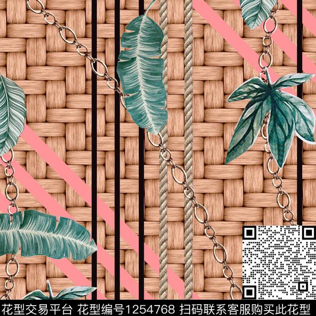 条纹定位花数码华亿平台数码印花华亿平台下载（图片编号: 1254768） - 瓦栏（Walan）