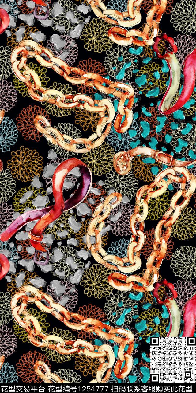 抽象复古中老年数码印花华亿平台下载（图片编号: 1254777） - 瓦栏（Walan）