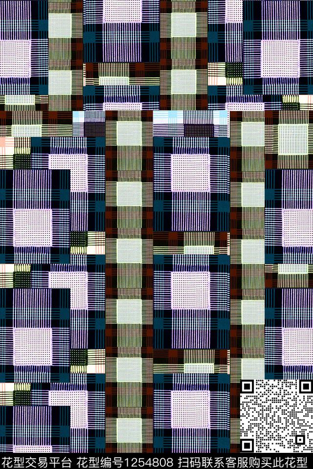 线条几何中老年数码印花华亿平台下载（图片编号: 1254808） - 瓦栏（Walan）