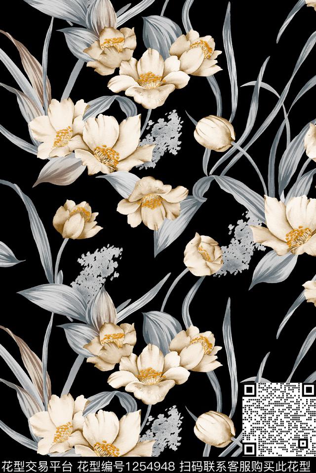大牌风花卉小碎花数码印花华亿平台下载（图片编号: 1254948） - 瓦栏（Walan）