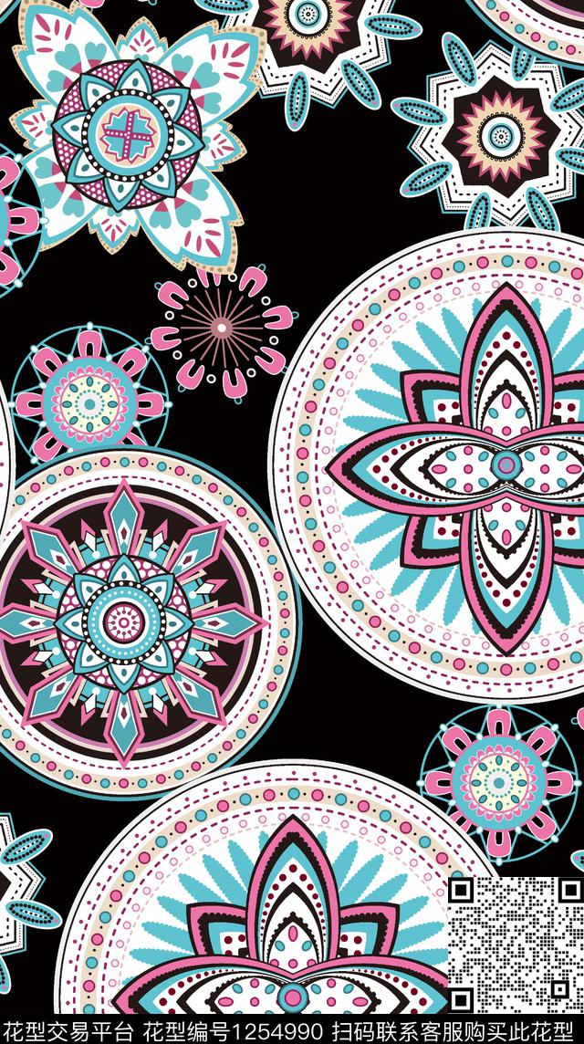 创意民族风欧美传统印花华亿平台下载（图片编号: 1254990） - 瓦栏（Walan）