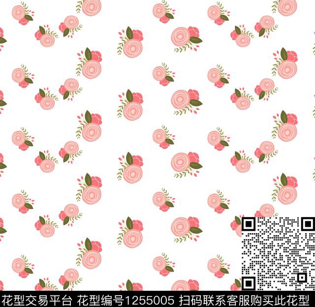 少女植物大牌风数码印花华亿平台下载（图片编号: 1255005） - 瓦栏（Walan）