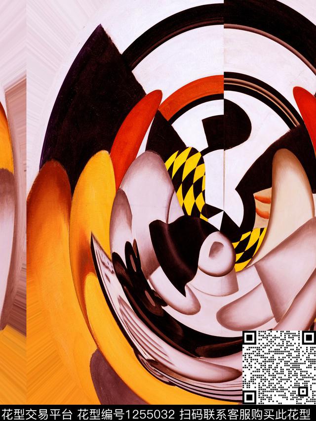 秋冬华亿平台几何漩涡数码印花华亿平台下载（图片编号: 1255032） - 瓦栏（Walan）