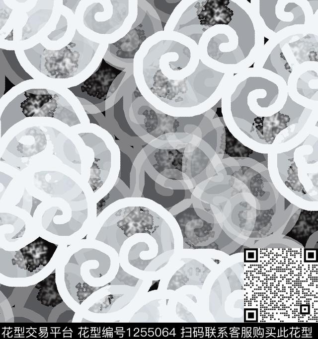 抽象条纹创意数码印花华亿平台下载（图片编号: 1255064） - 瓦栏（Walan）