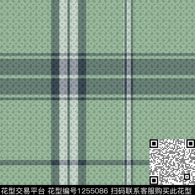 格子大牌风男装数码印花华亿平台下载（图片编号: 1255086） - 瓦栏（Walan）