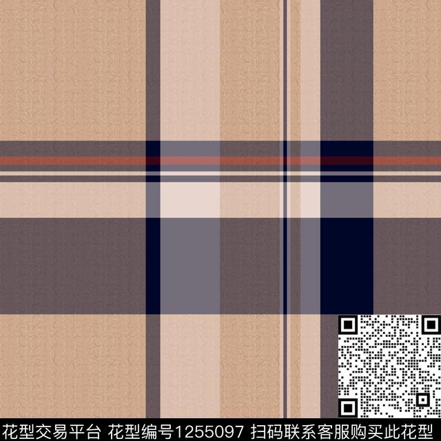 格子大牌风男装数码印花华亿平台下载（图片编号: 1255097） - 瓦栏（Walan）